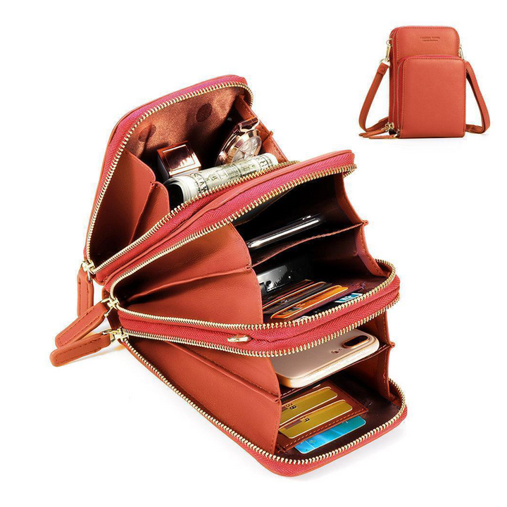 Stornfield | Triple Secure Leather Phone Purse: Elegance Meets Practicality