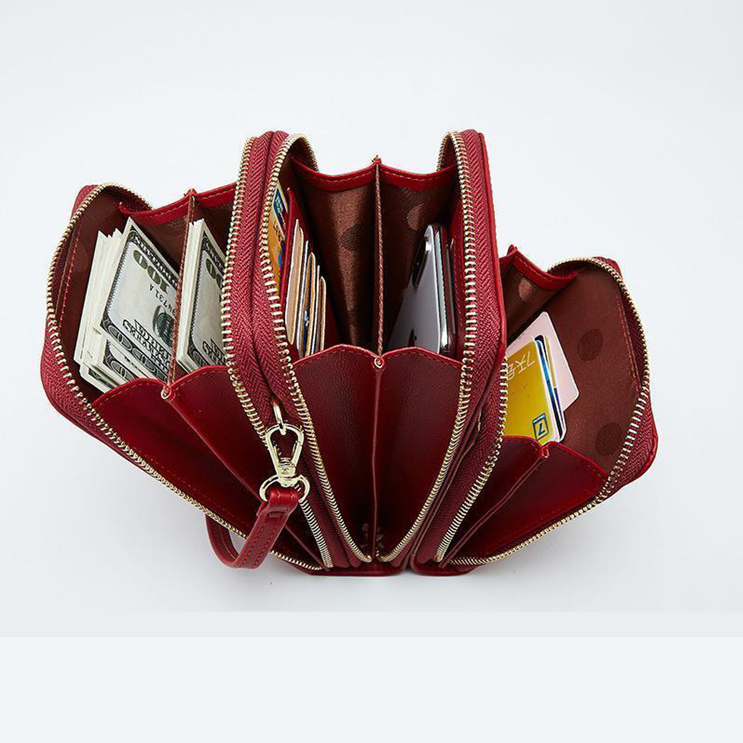 Stornfield | Triple Secure Leather Phone Purse: Elegance Meets Practicality