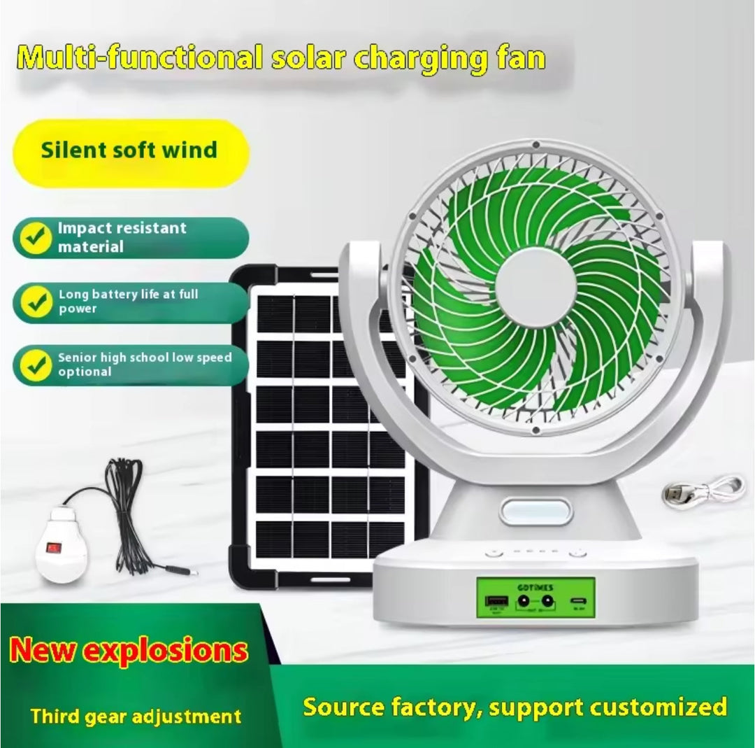 Solar Fan With Multifunction Light | Stornfield