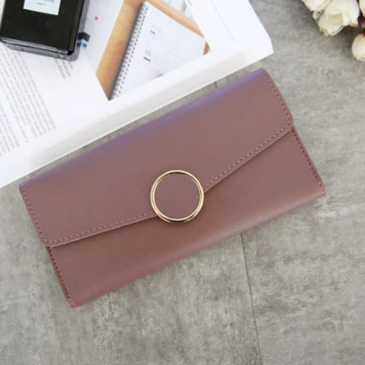 Long Wallet in PU Leather with Snap Closure | Stornfield