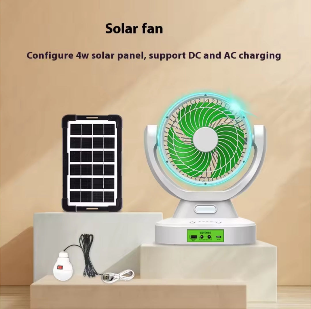 Solar Fan With Multifunction Light | Stornfield