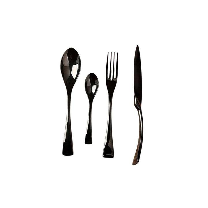 Stornfield | Elegant Black Stainless Steel Cutlery Set