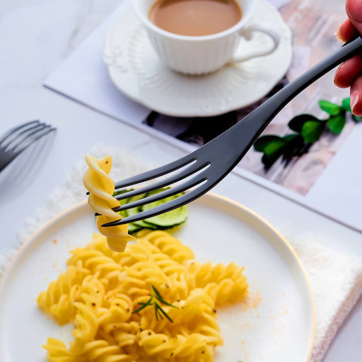 Stornfield | Elegant Black Stainless Steel Cutlery Set