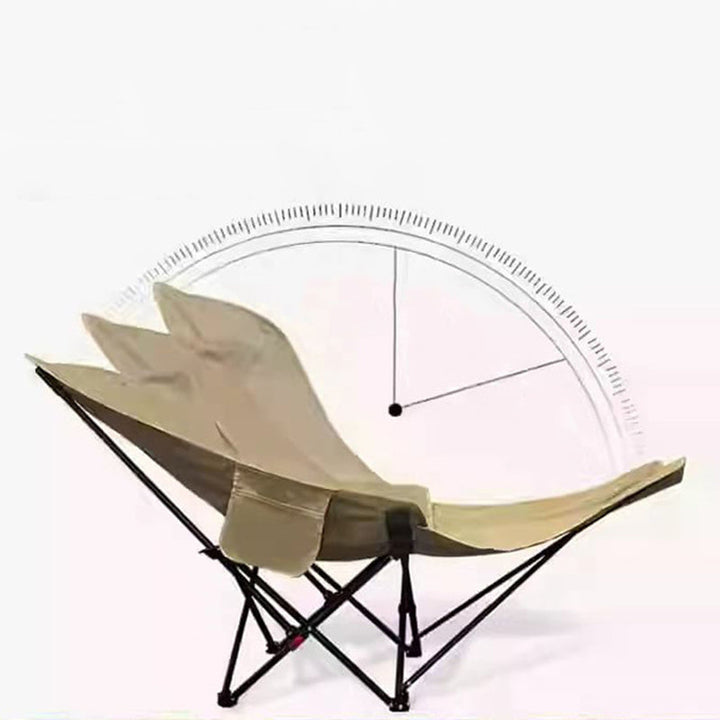 Contemporary Industrial Oxford Fabric Carbon Steel Foldable Camping Chair Backrest Footrest For Outdoor Patio | Stornfield