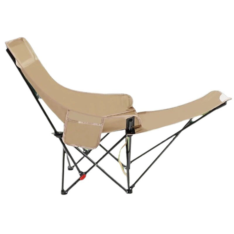 Contemporary Industrial Oxford Fabric Carbon Steel Foldable Camping Chair Backrest Footrest For Outdoor Patio | Stornfield
