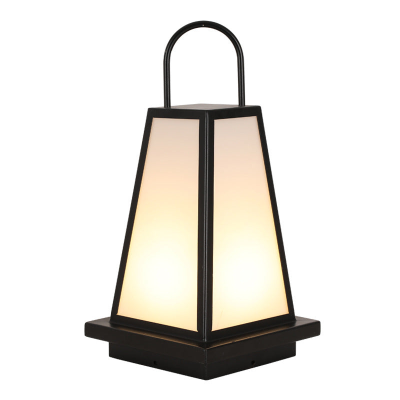 Contemporary Industrial Solar Iron Acrylic 1-Light Outdoor Post Light For Garden | Stornfield