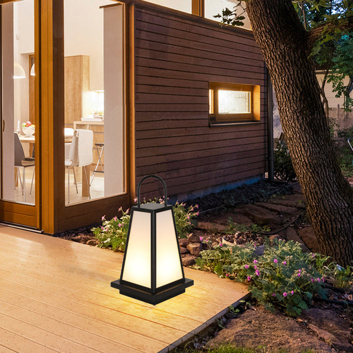 Contemporary Industrial Solar Iron Acrylic 1-Light Outdoor Post Light For Garden | Stornfield