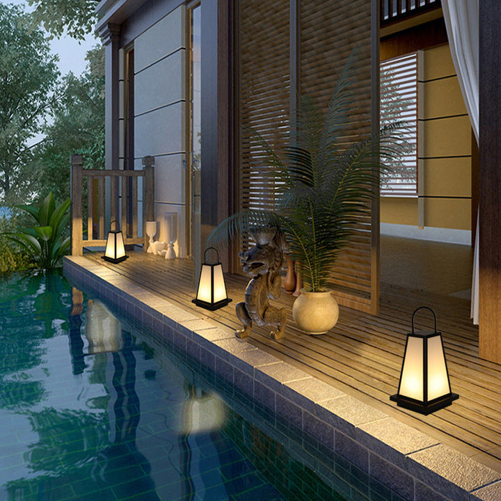 Contemporary Industrial Solar Iron Acrylic 1-Light Outdoor Post Light For Garden | Stornfield