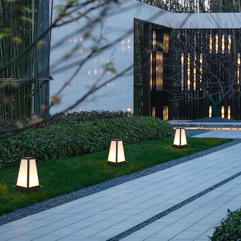 Contemporary Industrial Solar Iron Acrylic 1-Light Outdoor Post Light For Garden | Stornfield