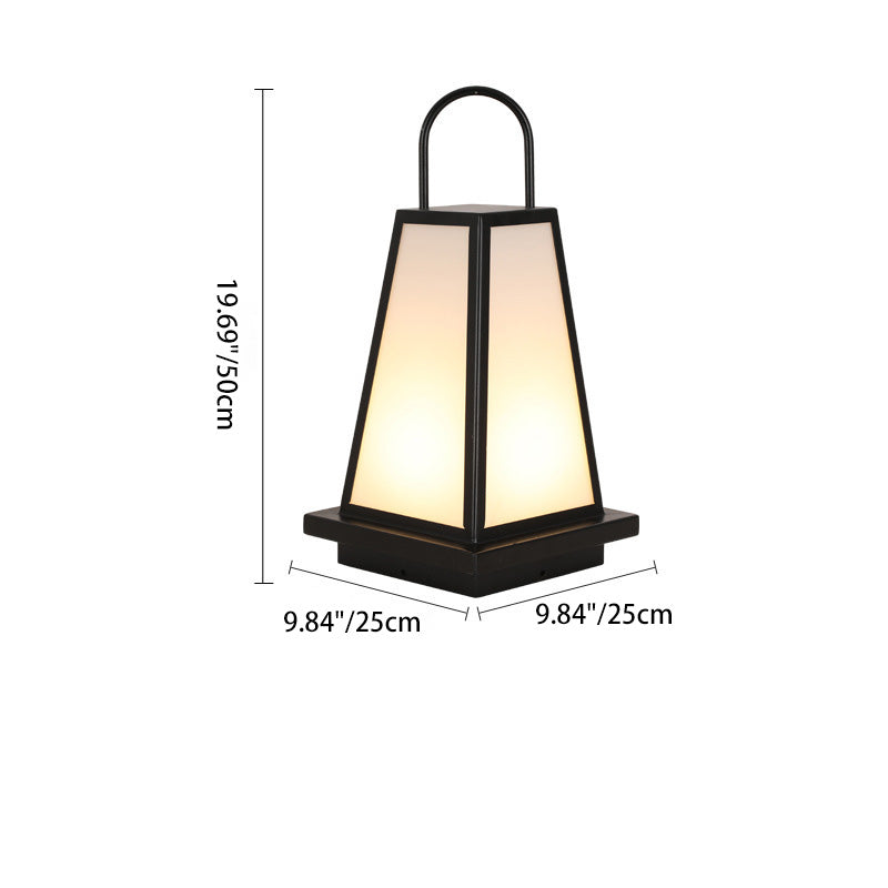 Contemporary Industrial Solar Iron Acrylic 1-Light Outdoor Post Light For Garden | Stornfield