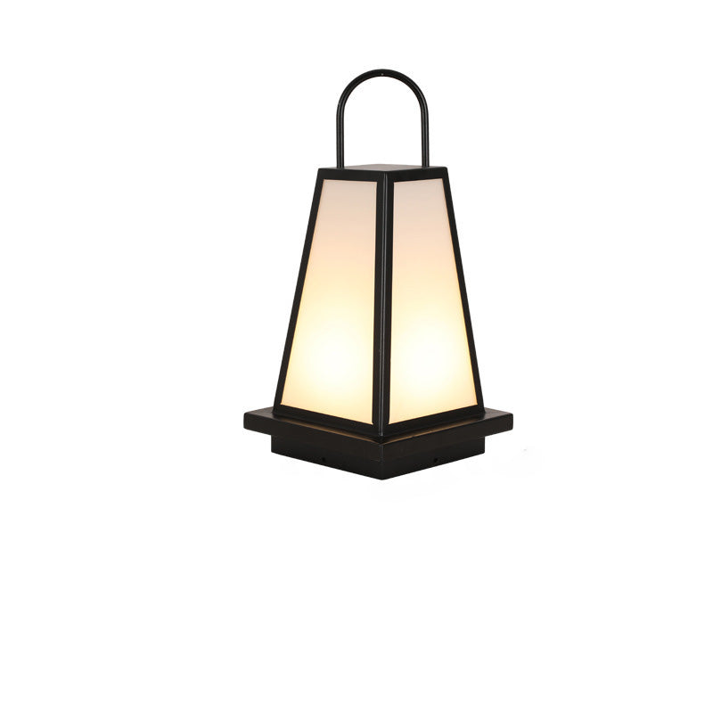 Contemporary Industrial Solar Iron Acrylic 1-Light Outdoor Post Light For Garden | Stornfield