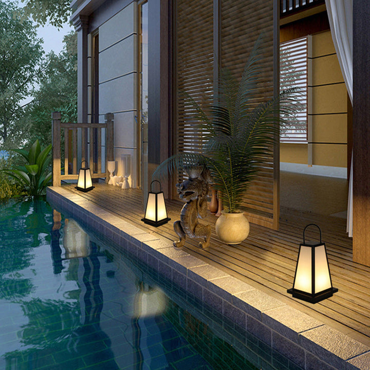 Contemporary Industrial Solar Iron Acrylic 1-Light Outdoor Post Light For Garden | Stornfield