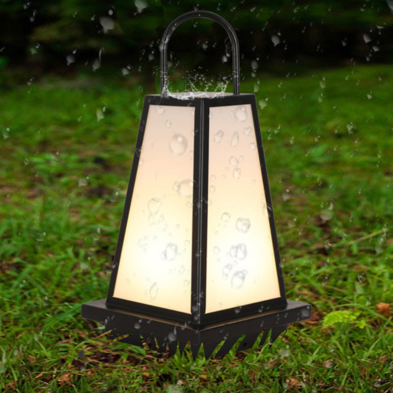 Contemporary Industrial Solar Iron Acrylic 1-Light Outdoor Post Light For Garden | Stornfield