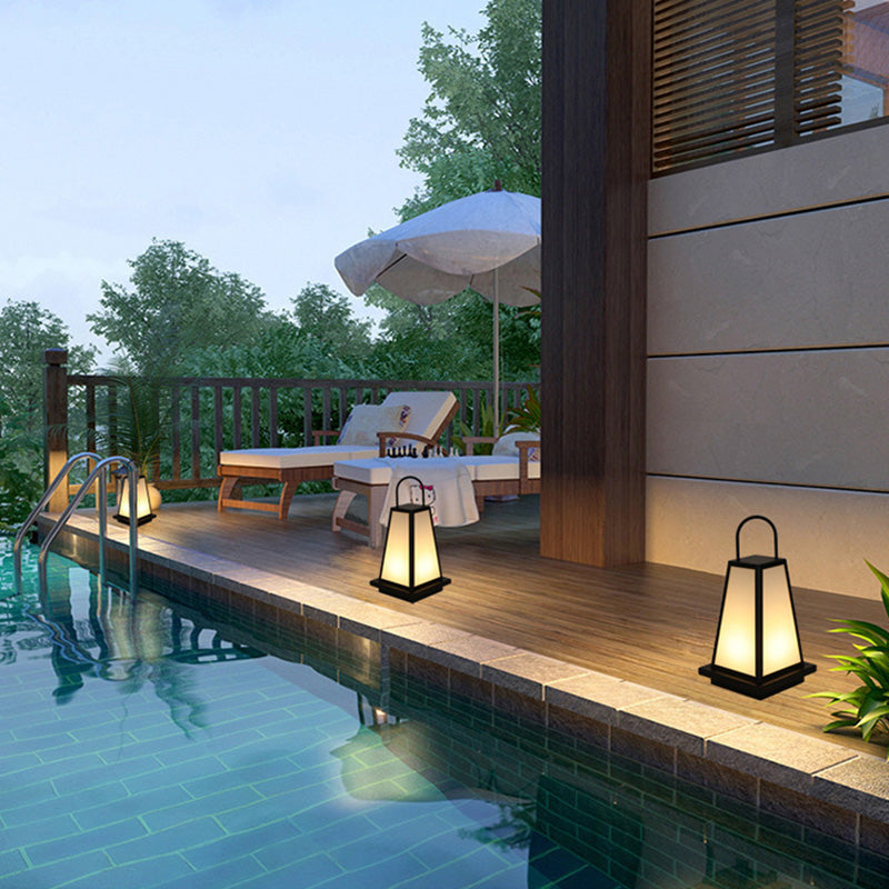 Contemporary Industrial Solar Iron Acrylic 1-Light Outdoor Post Light For Garden | Stornfield