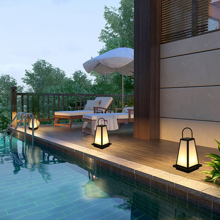 Contemporary Industrial Solar Iron Acrylic 1-Light Outdoor Post Light For Garden | Stornfield