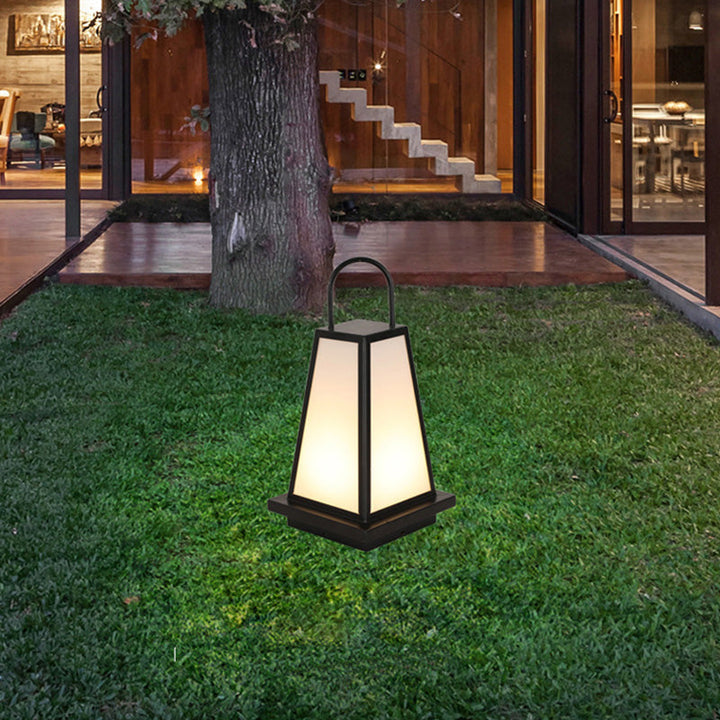 Contemporary Industrial Solar Iron Acrylic 1-Light Outdoor Post Light For Garden | Stornfield