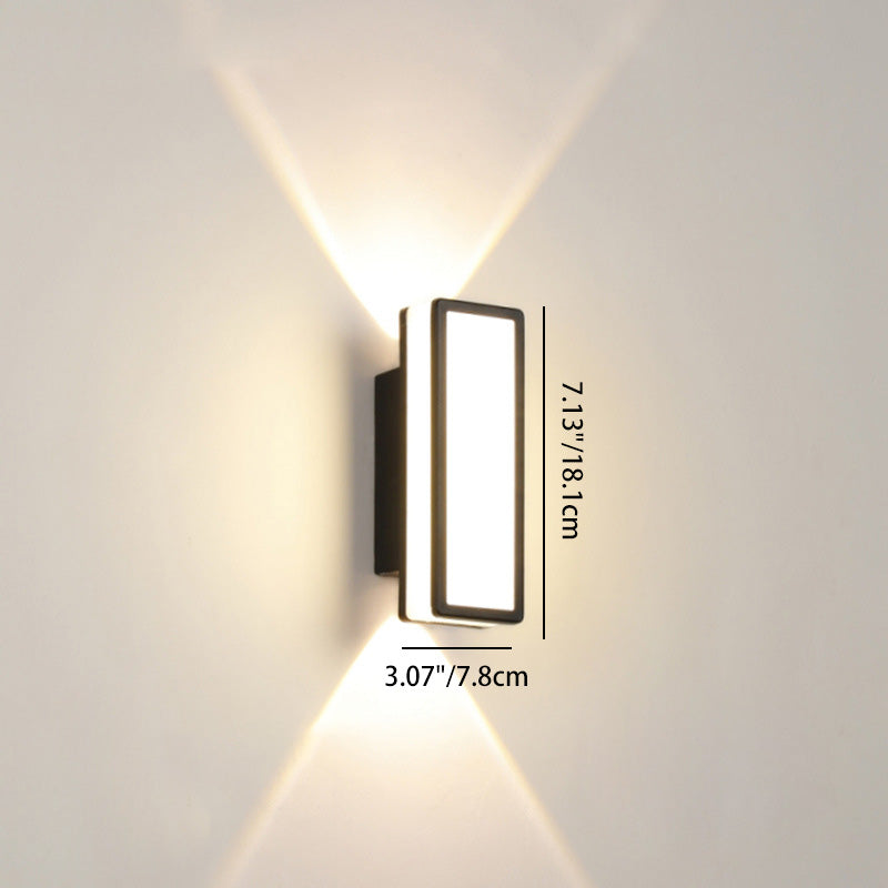 Contemporary Simplicity Aluminum Acrylic LED Waterproof Wall Sconce Lamp For Outdoor Patios | Stornfield