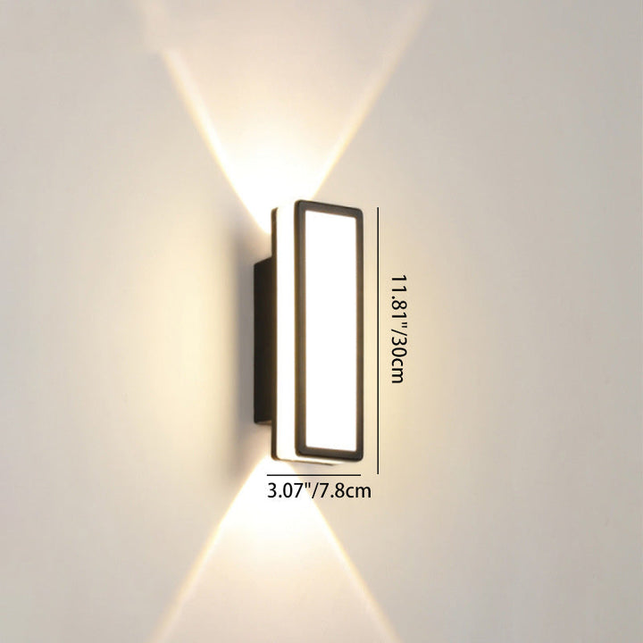 Contemporary Simplicity Aluminum Acrylic LED Waterproof Wall Sconce Lamp For Outdoor Patios | Stornfield