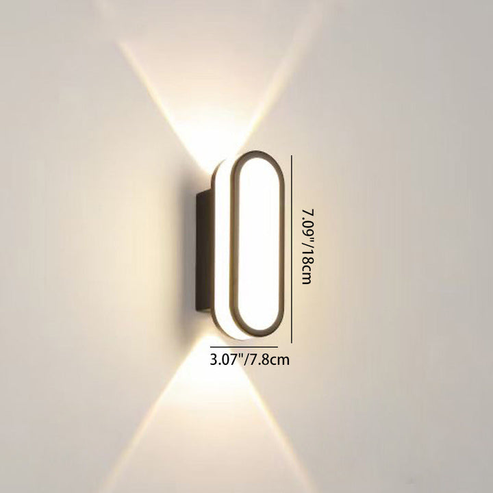 Contemporary Simplicity Aluminum Acrylic LED Waterproof Wall Sconce Lamp For Outdoor Patios | Stornfield