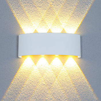 Modern Minimalist Aluminum Acrylic Waterproof LED Wall Sconce Lamp For Outdoor Patios | Stornfield