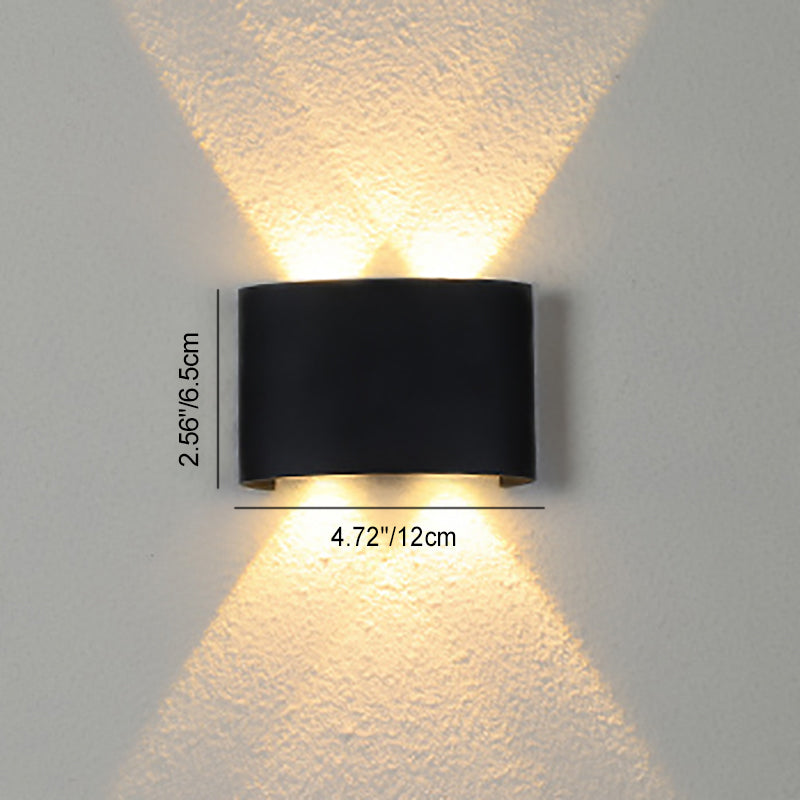 Modern Minimalist Aluminum Acrylic Waterproof LED Wall Sconce Lamp For Outdoor Patios | Stornfield