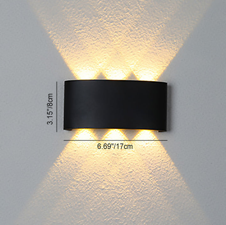Modern Minimalist Aluminum Acrylic Waterproof LED Wall Sconce Lamp For Outdoor Patios | Stornfield
