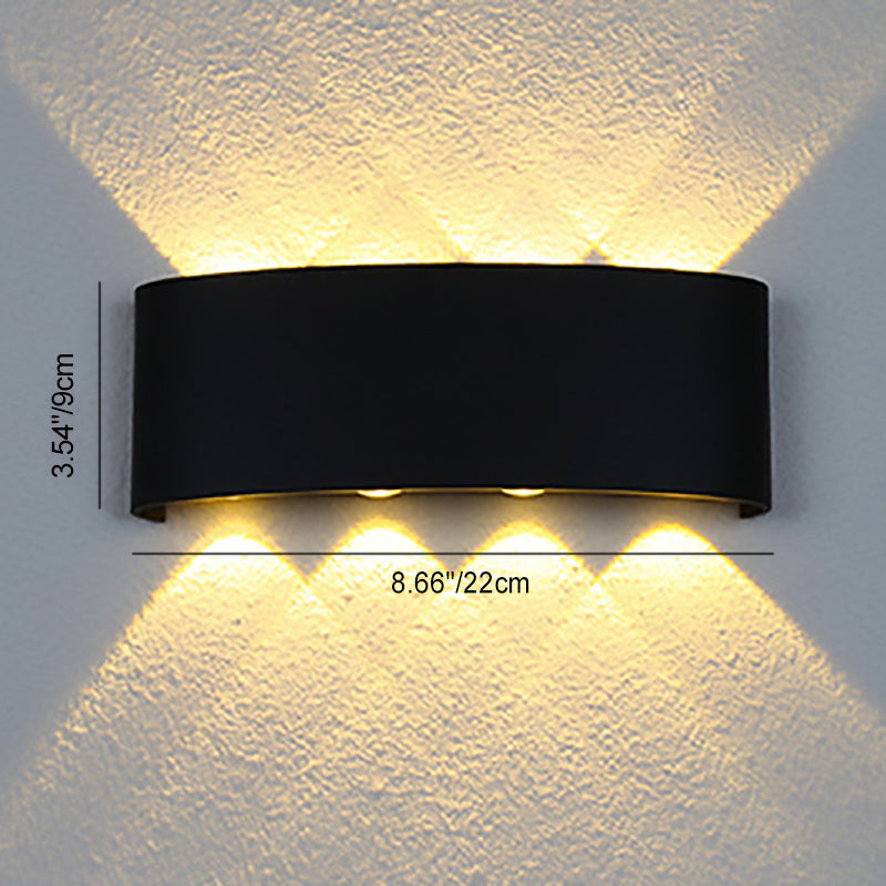 Modern Minimalist Aluminum Acrylic Waterproof LED Wall Sconce Lamp For Outdoor Patios | Stornfield