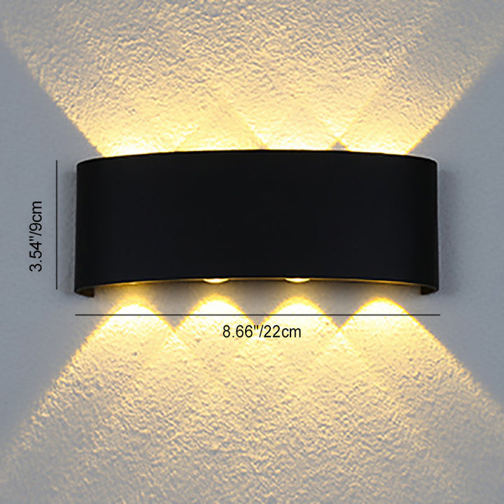 Modern Minimalist Aluminum Acrylic Waterproof LED Wall Sconce Lamp For Outdoor Patios | Stornfield