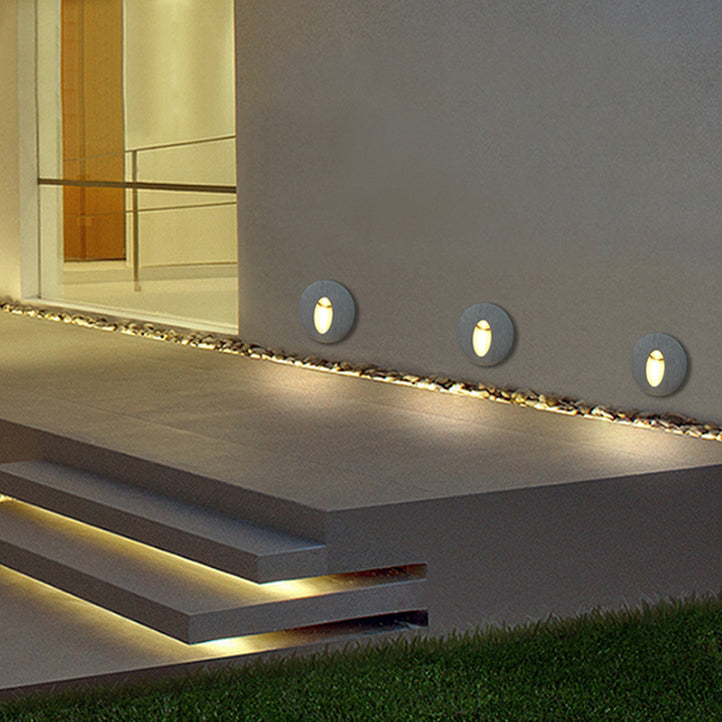 Modern Art Deco Round Square Aluminum Waterproof LED Wall Sconce Lamp For Hallways | Stornfield
