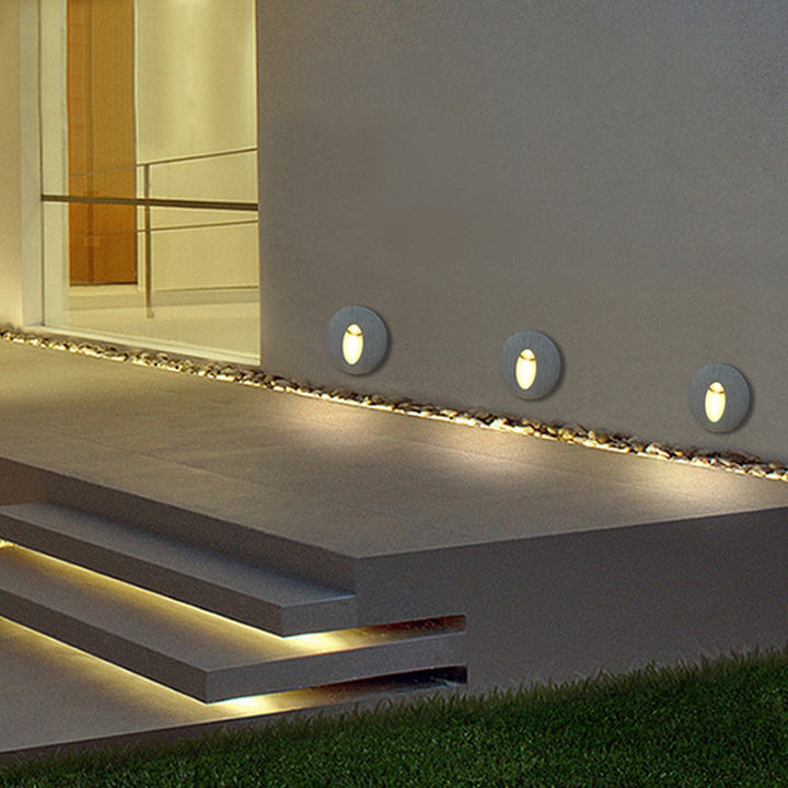 Modern Art Deco Round Square Aluminum Waterproof LED Wall Sconce Lamp For Hallways | Stornfield