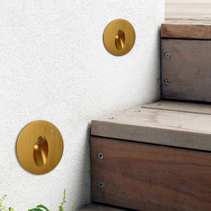 Stornfield | Modern Art Deco Round Square Waterproof Aluminum LED Wall Sconce for Hallways