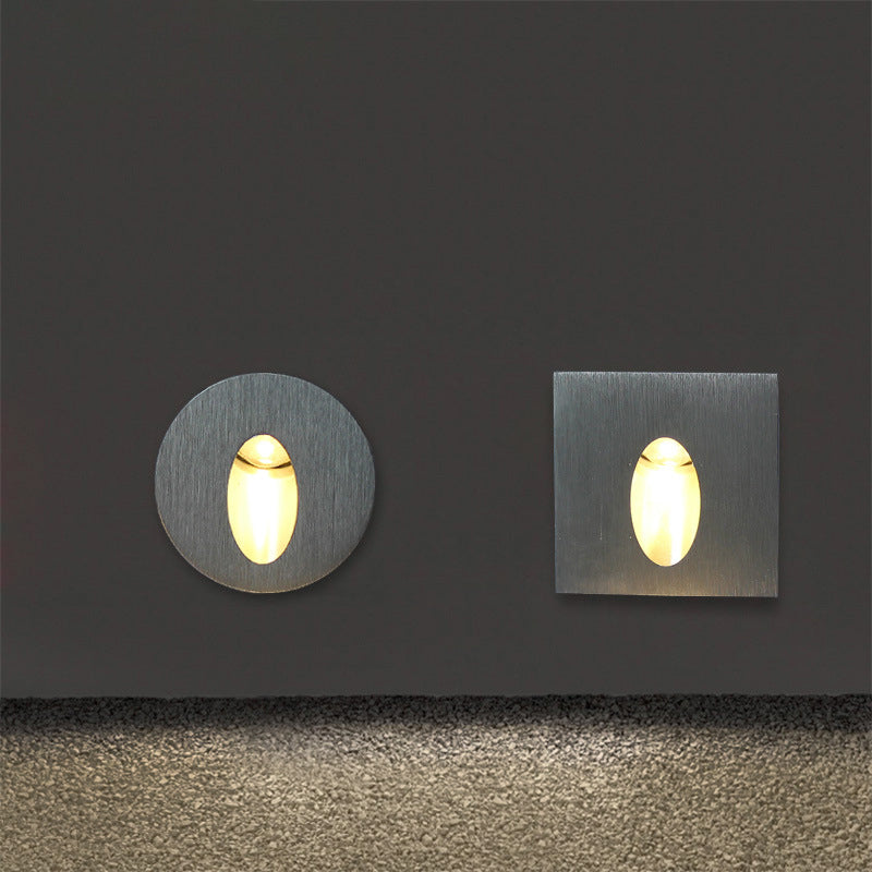 Modern Art Deco Round Square Aluminum Waterproof LED Wall Sconce Lamp For Hallways | Stornfield