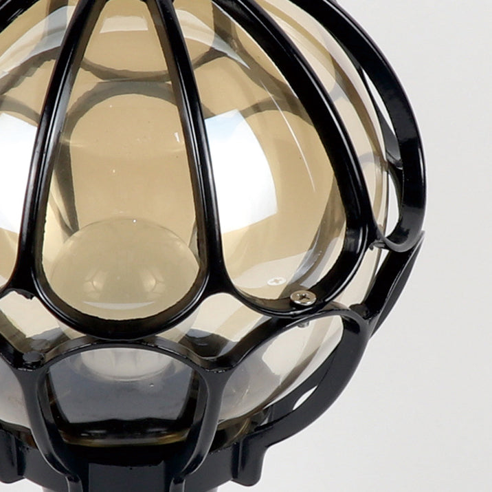 Contemporary Simplicity Round Waterproof Aluminum Glass 1 - Light Outdoor Post Light For Garden | Stornfield