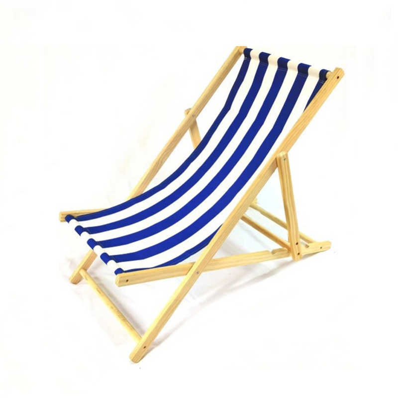 Modern Minimalist Rectangular Oxford Fabric Solid Pine Wood Outdoor Beach Chair Folding Recliner Backrest For Outdoor | Stornfield