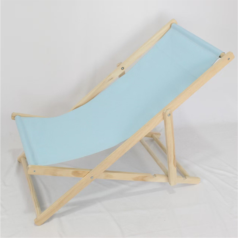 Modern Minimalist Rectangular Oxford Fabric Solid Pine Wood Outdoor Beach Chair Folding Recliner Backrest For Outdoor | Stornfield