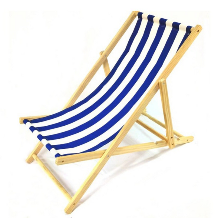 Modern Minimalist Rectangular Oxford Fabric Solid Pine Wood Outdoor Beach Chair Folding Recliner Backrest For Outdoor | Stornfield