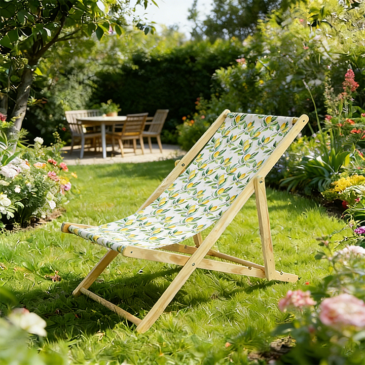 Modern Minimalist Rectangular Oxford Fabric Solid Pine Wood Outdoor Beach Chair Folding Recliner Backrest For Outdoor | Stornfield
