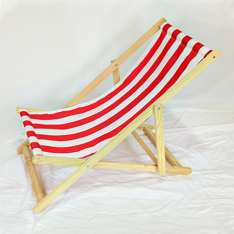 Modern Minimalist Rectangular Oxford Fabric Solid Pine Wood Outdoor Beach Chair Folding Recliner Backrest For Outdoor | Stornfield