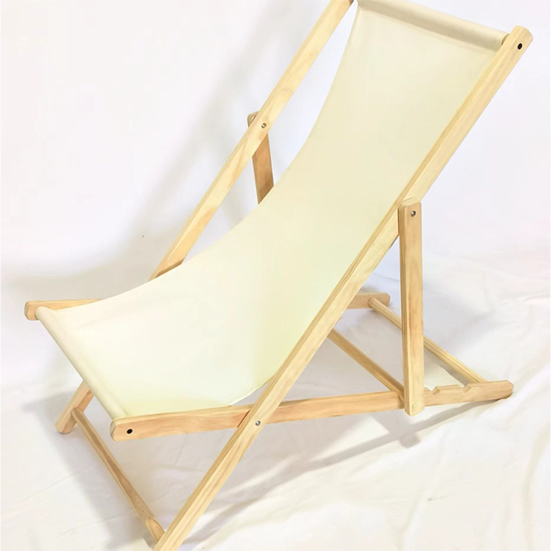 Modern Minimalist Rectangular Oxford Fabric Solid Pine Wood Outdoor Beach Chair Folding Recliner Backrest For Outdoor | Stornfield