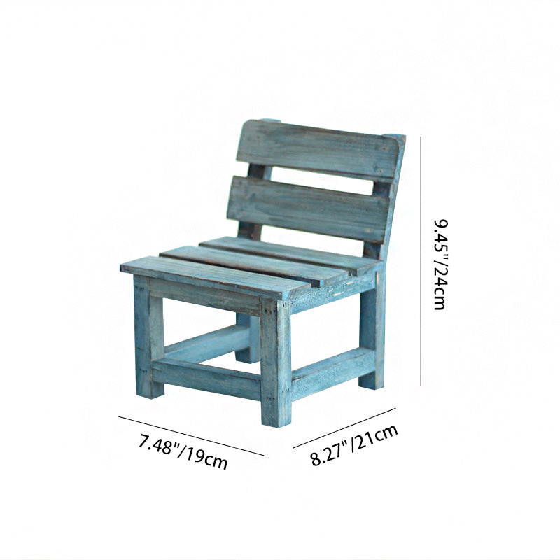 Modern Minimalist Rectangular Solid Wood Low Stool Backrest Decorative Cartoon Design For Garden | Stornfield