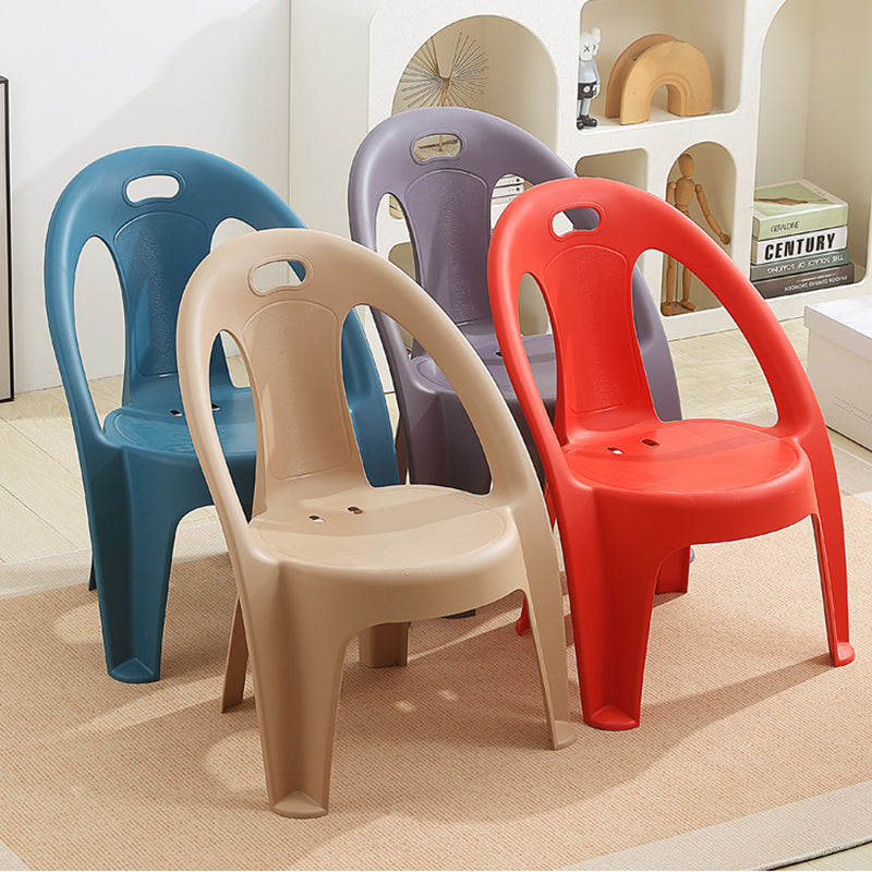 Modern Minimalist Round PP Stackable Backrest Armrest Kids Chair For Living Room | Stornfield