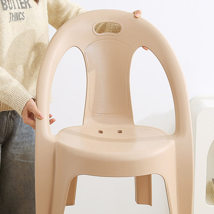 Modern Minimalist Round PP Stackable Backrest Armrest Kids Chair For Living Room | Stornfield