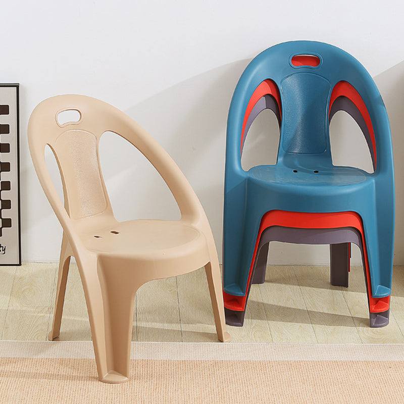 Modern Minimalist Round PP Stackable Backrest Armrest Kids Chair For Living Room | Stornfield