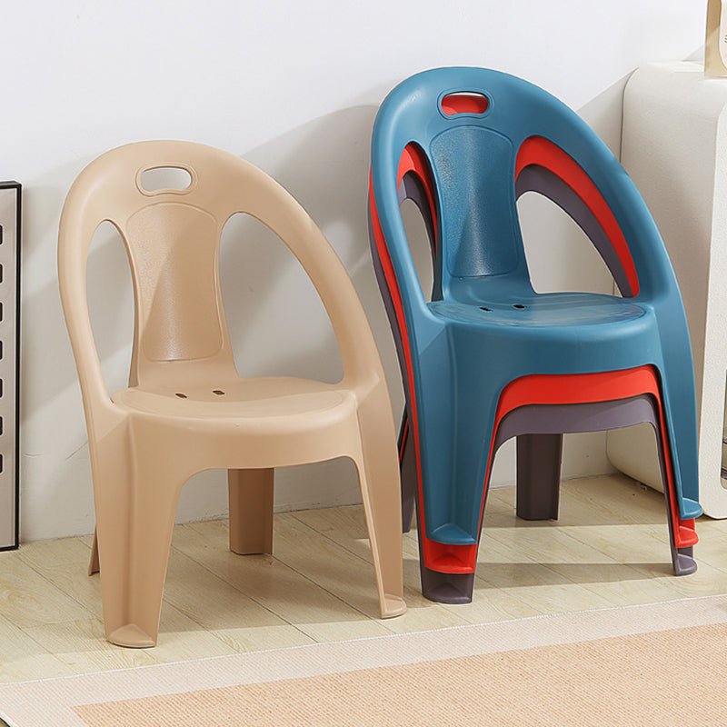 Modern Minimalist Round PP Stackable Backrest Armrest Kids Chair For Living Room | Stornfield