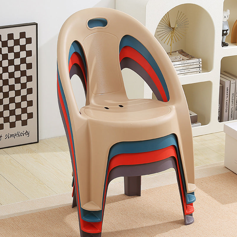 Modern Minimalist Round PP Stackable Backrest Armrest Kids Chair For Living Room | Stornfield