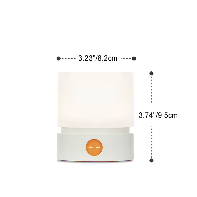 Stornfield | Nordic Contemporary Rechargeable Cylindrical LED Table Lamp in ABS HIPS Silicone for Bedside Use