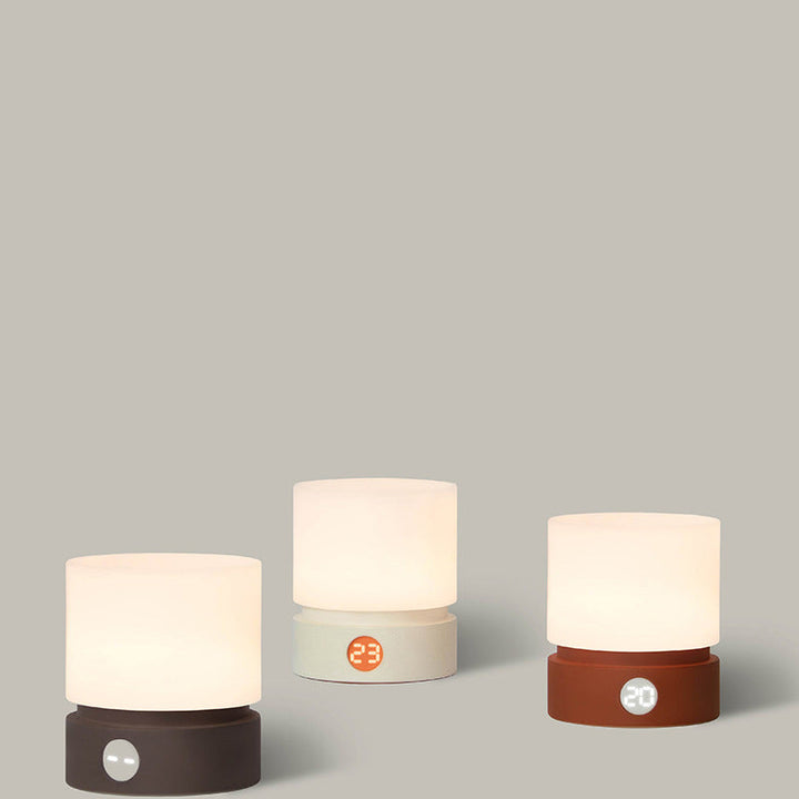 Stornfield | Nordic Contemporary Rechargeable Cylindrical LED Table Lamp in ABS HIPS Silicone for Bedside Use
