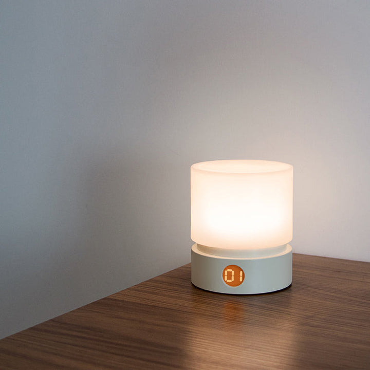 Stornfield | Nordic Contemporary Rechargeable Cylindrical LED Table Lamp in ABS HIPS Silicone for Bedside Use