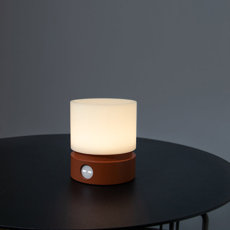 Stornfield | Nordic Contemporary Rechargeable Cylindrical LED Table Lamp in ABS HIPS Silicone for Bedside Use