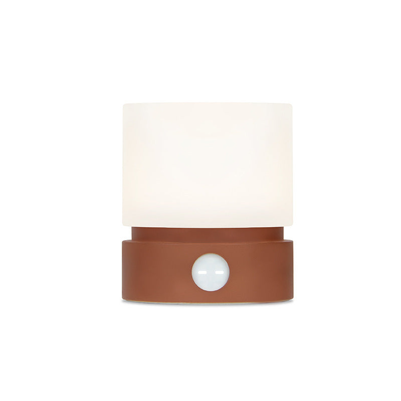 Stornfield | Nordic Contemporary Rechargeable Cylindrical LED Table Lamp in ABS HIPS Silicone for Bedside Use